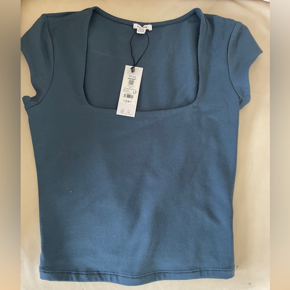 GARAGE Portia Square Neck tee New w Tags XS